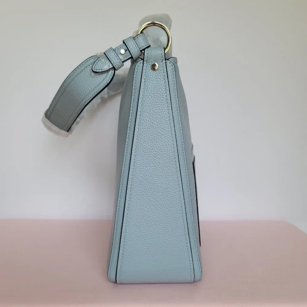 KATE SPADE Hudson Pebbled Leather Large Hobo Bag- Ocean Beach color π$198.β - Picture 9 of 16